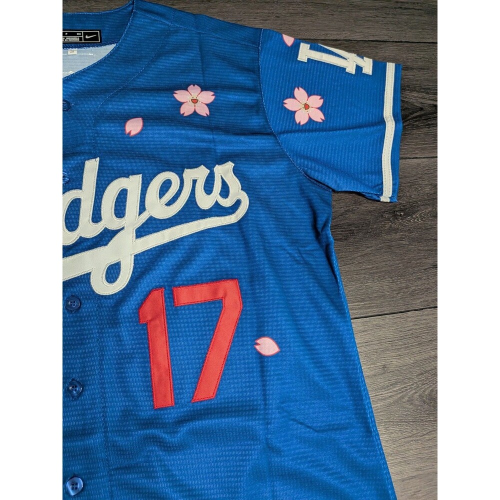 Shohei Ohtani #17 Tokyo Series Cherry Blossom Stitched Dodgers Men's Jersey - Picture 4 of 8